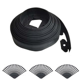 Kit di bordatura da giardino Garvee da 10 m in materiale PE flessibile, altezza 10 cm, per aiuole e sentieri con 30 picchetti resistenti, senza bisogno di scavare - Come mostrato