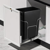 Garvee Porta Cestino Estraibile Sotto Lavello in Acciaio Inox, Scorrevole e Regolabile, Supporta Bidoni 30-35L, Organizzatore Cucina, Facile Installazione