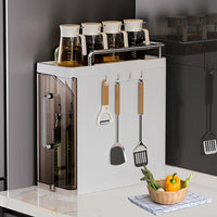 Porta spezie Garvee a 3 ripiani con cassetto, salvaspazio, robusto, per cucina e bagno, compatto, versatile