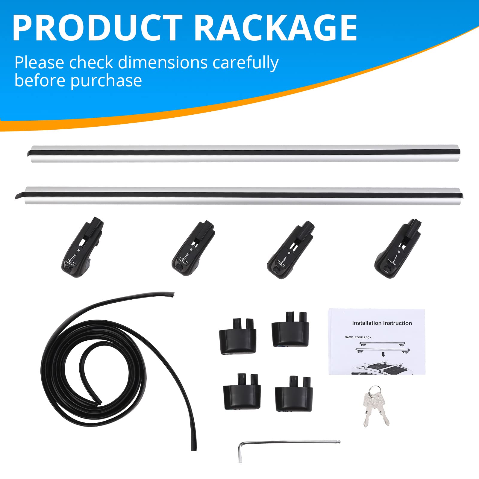 Barre portatutto Garvee universali regolabili da 20 a 54 pollici in acciaio e alluminio resistenti alla corrosione per auto SUV