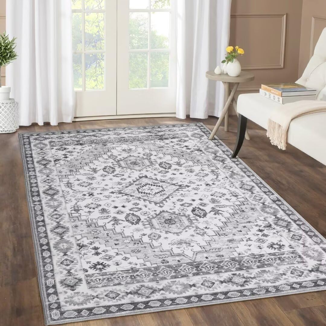 Garvee Vintage Läufer Teppich Orientalisches Design Kurzflor Pflegeleicht Waschbar Rutschfest Für Wohnzimmer Schlafzimmer Flur Küche