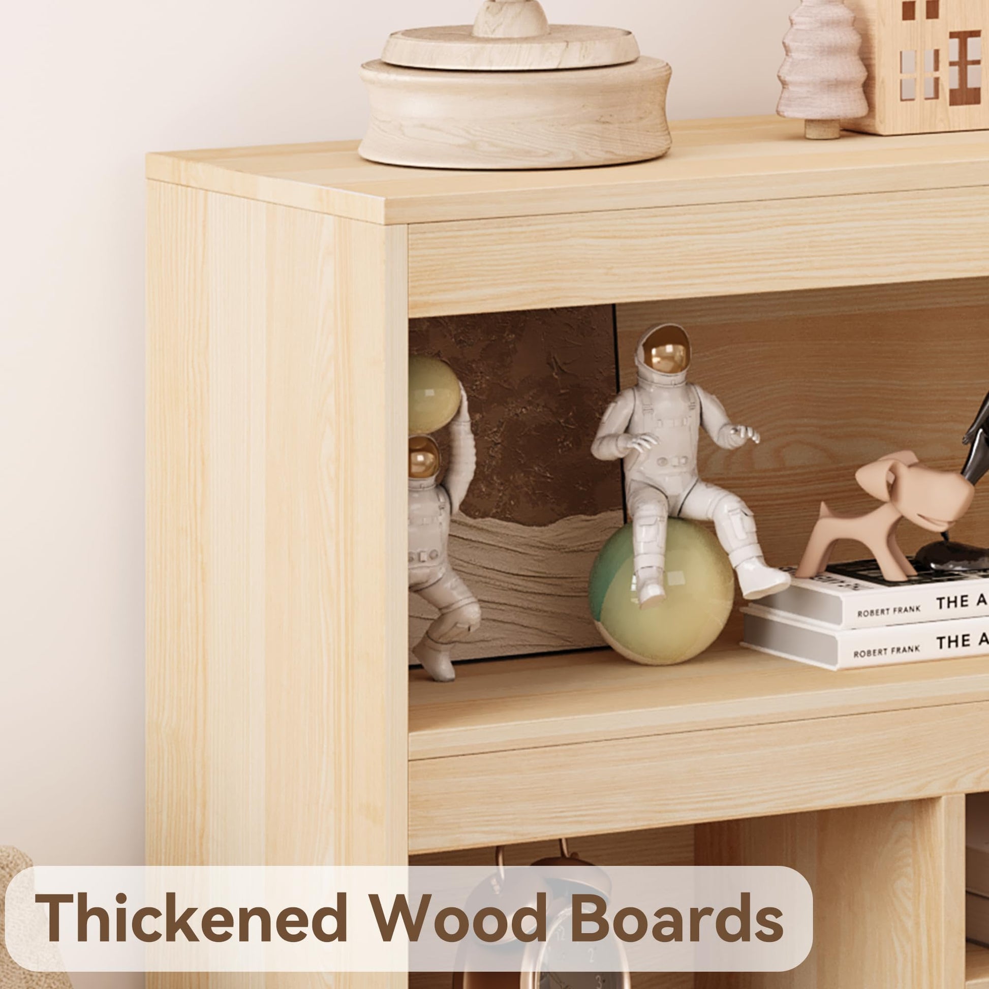 Scaffale portaoggetti per giocattoli Garvee per bambini, 6 scomparti, in legno, robusto, antigraffio, moderno, per sale giochi e aule, 24x47,2x11,8 cm, bianco