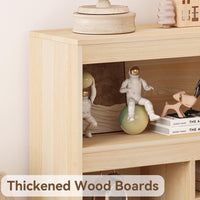 Scaffale portaoggetti per giocattoli Garvee per bambini, 6 scomparti, in legno, robusto, antigraffio, moderno, per sale giochi e aule, 24x47,2x11,8 cm, bianco