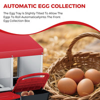 Nido per galline Garvee a 3 fori, in metallo, antiruggine, con vassoio rimovibile per fattoria e giardino, comodo e facile da pulire