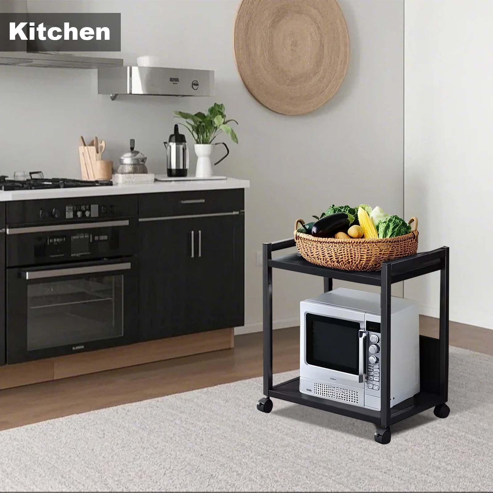 Supporto per PC Garvee Tower, in metallo, a 2 livelli, altezza regolabile, supporto per CPU mobile, compatto e stabile, per uso in ufficio