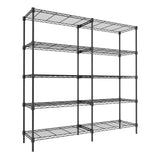 Scaffalatura metallica a 5 ripiani Garvee, resistente, regolabile, acciaio, grande capacità, 59x59x13,8 cm, garage e deposito