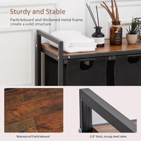 Garvee Cesto portabiancheria con 4 tasche rimovibili, ruote, ripiano per bagno e camera da letto, tessuto Oxford, struttura robusta, 174 l, grigio