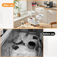 Carrello da cucina con ruote in metallo bianco a 3 ripiani Garvee, 63x28x28 cm, per lo stoccaggio e il trasporto in cucine, case e aziende con elevata capacità di carico