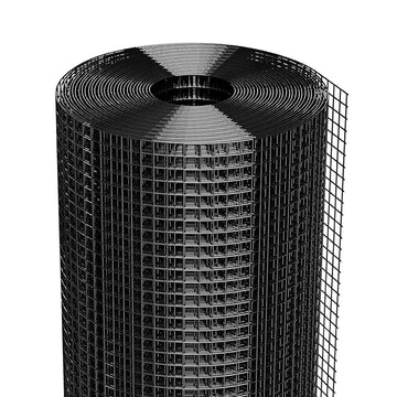 Rete metallica Garvee da 1/2 pollice 36x50 piedi, zincata 19GA, rivestita in vinile nero, antiruggine, leggermente flessibile per pollame e giardino