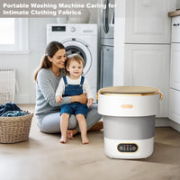 Garvee Mini Lave-Linge 13L portatile con sacca per campeggio e viaggi, materiale ABS bianco leggero