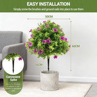 Garvee 2 pezzi 2 piedi alberi artificiali da interno, realistici, senza manutenzione, per casa, ufficio, matrimonio, festa, verde, versatile