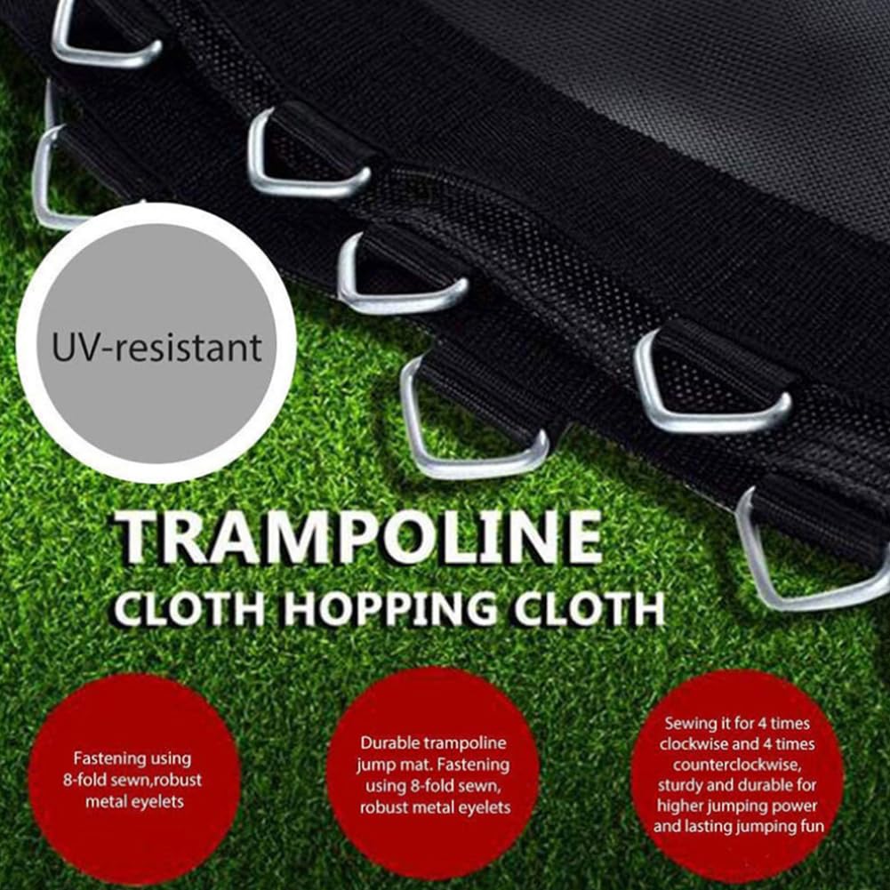 Tappetino di ricambio per trampolino Garvee Ø 306 cm con 64 occhielli Tappetino di sicurezza per trampolini rotondi Impermeabile Resistente ai raggi UV