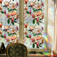 GARVEE Pellicola per finestre autoadesiva opaca anti-UV motivo floreale con piante 43x200cm
