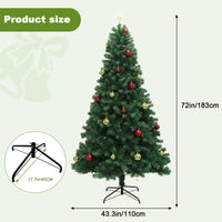 Albero di Natale Garvee 180 cm Effetto Neve con Telecomando - Artificiale PVC Decorazioni Soggiorno