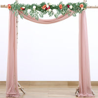 GARVEE 2x18FT Tessuto drappeggiante per arco nuziale trasparente per fotografia all'aperto, 70x550cm, bianco