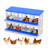 Nidificatori a Cascata Garvee per Galline con Sistema Egg Rollaway, Acciaio Zincato, 6/8/10 Posti, per Fattorie e Cortili, Resistenti e Facili da Pulire - Blu