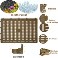 Garvee Set da 10 pezzi di protezioni per tronchi d'albero, guaine protettive espandibili per alberi, resistenti ai raggi UV, marrone, 25x37 cm, protezione contro gli animali che brucano