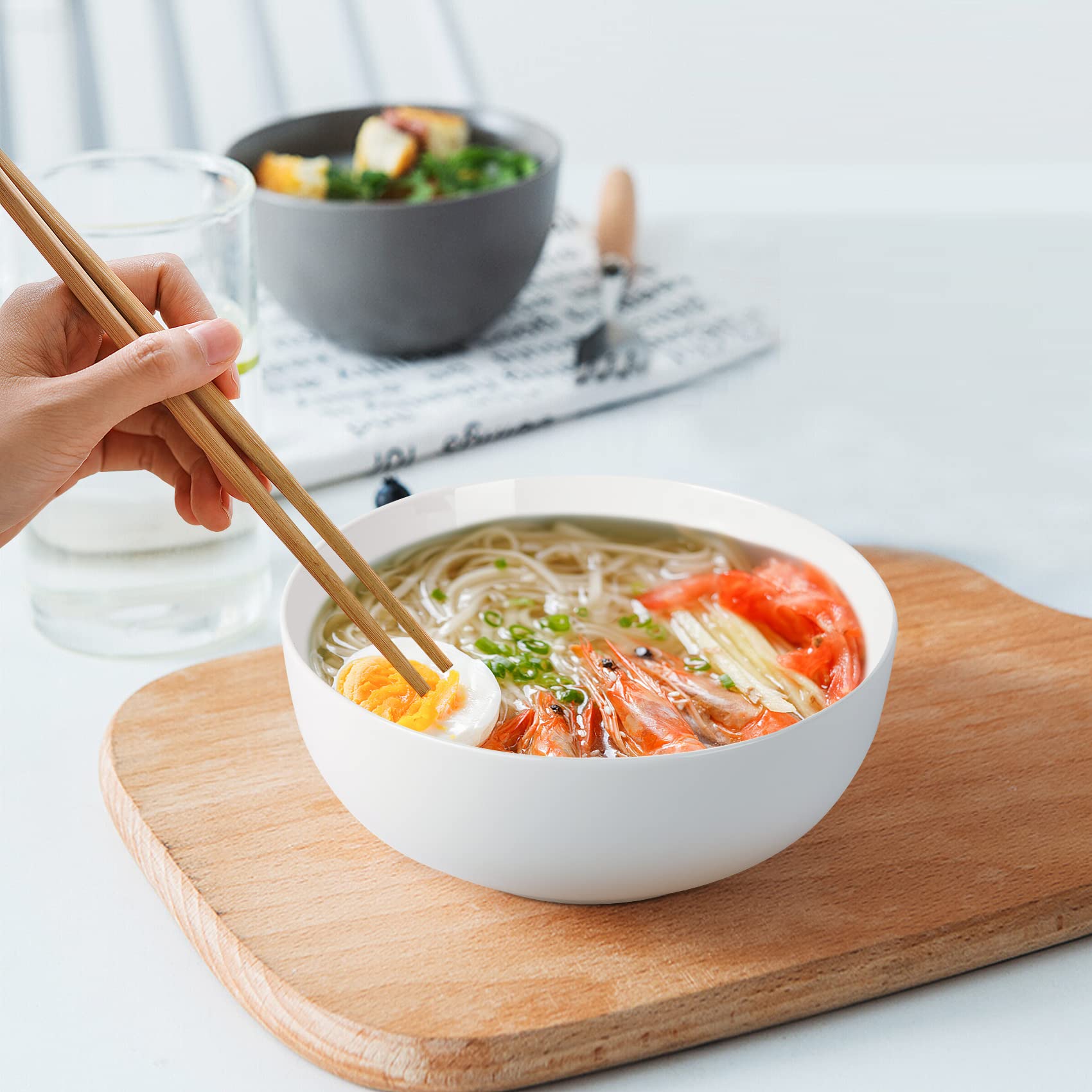 Set di 3 tazze in porcellana Garvee, 64 once in ceramica, adatte al microonde e alla lavastoviglie, con zuppe e insalate, leggere e resistenti