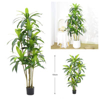 Albero artificiale in legno brasiliano Garvee da 5 piedi, bassa manutenzione, plastica, per ufficio e casa, foglie realistiche, facile da montare