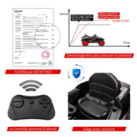 Garvee Kids Electric Car Extra Large Racing Vehicle Nero per piste da corsa da 3 anni