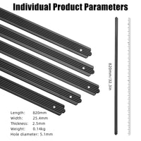 GARVEE Balaustre per terrazze in alluminio piatte e dritte da 32-1/4 pollici con viti, confezione da 50 ringhiere per portici scanalate, ringhiere per terrazze con balaustra per scale, ringhiere per terrazze e scale, nero opaco