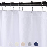 Tenda da doccia in microfibra Garvee, idrorepellente, bianca, 182.88x182.88 cm, per bagno, goffrata - bianco