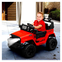 Garvee 12V Kids Electric Off-Road Car Rossa con Telecomando e Bluetooth – SUV Robusto per Bambini e Bambine dai 3 Anni in su