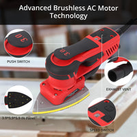 Levigatrice Multifunzione Garvee 350W Motore Brushless 2.2kg - Ideale per Lucidatura Legno Festa del Papà