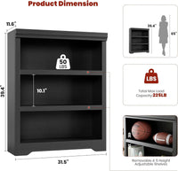 Garvee Libreria Rustica Alta 75" (190 cm), 2-6 Ripiani Regolabili, MDF, Anti-Ribaltamento, Soggiorno e Studio, Design Elegante, Neutro