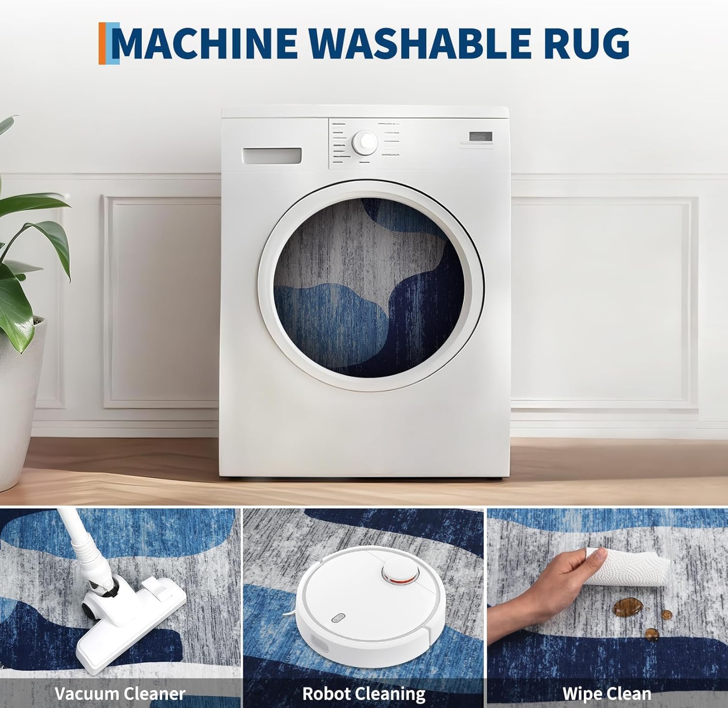 Tappeto moderno astratto Garvee da salotto 120x170 cm, a pelo corto, lavabile, antiscivolo, morbido, leggero, adatto a bambini e animali domestici, per soggiorno e ufficio.