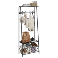 Appendiabiti e scarpiera Garvee 4 in 1 con struttura in metallo e aspetto legno – Organizzatore per corridoio, ingresso e soggiorno