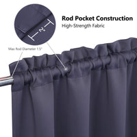 Tende oscuranti Garvee, 2 pezzi, per finestre, soggiorno, cucina, camera da letto, isolate termicamente, 26×36 pollici, grigio scuro
