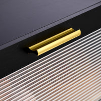 Garvee Contenitore Pane a Doppio Strato con Finestra, Grande Capacità, Bamboo Resistente, Chiusura Magnetica, Nero e Oro, Cucina Moderna
