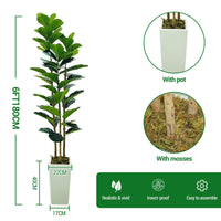 Albero artificiale Garvee da 6 piedi per interni, realistico, senza manutenzione, versatile, durevole, verde