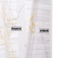 Tende semitrasparenti Garvee con motivo a rami, 26"×36", finto lino, soggiorno, bianco, 2 pezzi