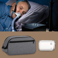 Garvee Borsa Porta CPAP in Nylon Resistente con Doppio Scomparto e Protezione Antiurto, Compatta con Manico, per Viaggi e Uso Esterno, Nero