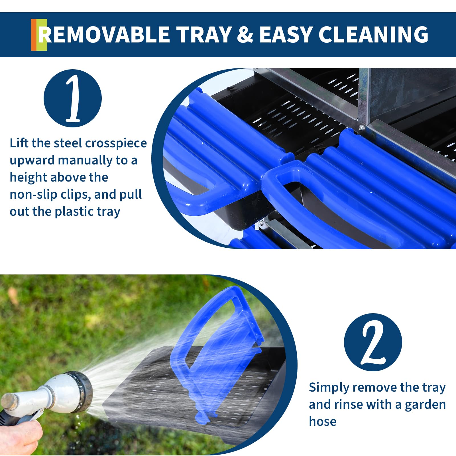 Nido per galline in metallo a 2 livelli Garvee - Con 6 scomparti, tetto impermeabile, base antiscivolo, design scorrevole