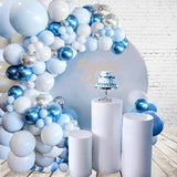 Garvee Kit Arco Guirlanda Palloncini Blu 130 pz - Palloncini Lattice Resistenti & Confetti - Decorazione Perfetta Baby Shower Matrimonio Compleanno Ragazzo Ragazza