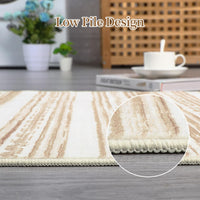 Garvee Tappeto Boho Imitazione Cashmere Antiscivolo Lavabile 140x200cm Beige Marrone Vintage Soggiorno Camera