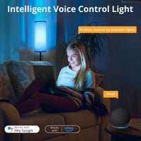 Lampada da terra Garvee per soggiorno RGBCW LED dimmerabile con telecomando e app 167 cm nero