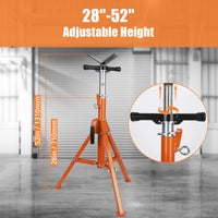 Supporto per tubi Garvee con testa a V regolabile in altezza 71-132 cm, capacità di carico 1200 kg, presa multiuso pieghevole in acciaio per progetti di saldatura, ingegneria automobilistica