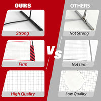 Rete da pallavolo Garvee da 12 piedi, regolabile in altezza, portatile, con pali in fibra di vetro e rete antistrappo a 3 strati per spiaggia e giardino