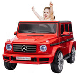 GARVEE Auto elettrica per bambini, veicolo elettrico da 12 V, auto elettrica con telecomando, 3 velocità, clacson, LED, musica, USB, MP3, Bluetooth, per ragazzi e ragazze (rosso)