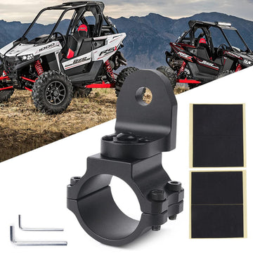 Supporto per bandiera Garvee UTV regolabile a 360° per stabilizzatori UTV da 1,75-2 pollici, montaggio a pavimento in alluminio nero