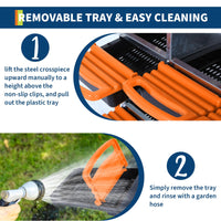 Nido per polli Garvee a 2 livelli in metallo con 10 scomparti, tetto impermeabile, base antiscivolo per pollaio, arrotolabile, resistente