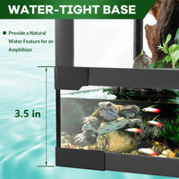 Terrario per rettili in vetro Garvee da 50 galloni, 36x18x18 pollici - Anti-fuga, versatile, vetro temperato, ventilazione superiore, sicuro per deserto e foresta pluviale