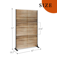 Garvee Metal Privacy Screen 72"x47" Robusto acciaio antiruggine autoportante per giardino e balcone