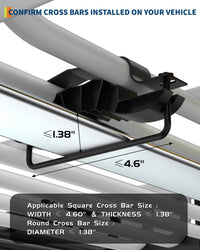 Portapacchi universale Garvee da 64"x39" con capacità di 200 libbre, acciaio resistente, deflettori antivento per SUV e camion, nero