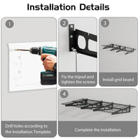 Mensola da Parete Garvee per Carichi Pesanti, Confezione da 2, 6 Piedi Nero - Ideale per Garage e Officina | Perfetta per Festa del Papà