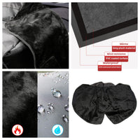 Garvee Copertura Universale Per Gambe Scooter, Grembiule Moto Impermeabile, Lana D'Agnello, Riflettente, Tasca Grande, Nero